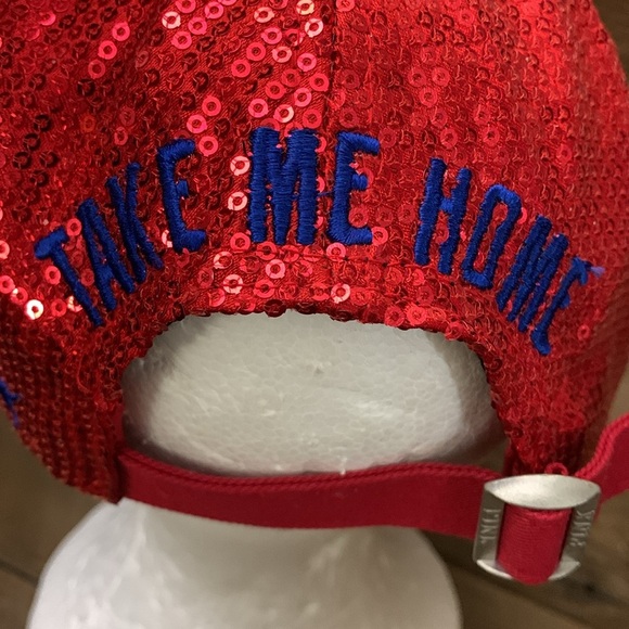 Phillies - Victoria’s Secret PINK Sequin Cap Baller Hat Take Me Home ♥️🤍🧢 - Picture 4 of 9